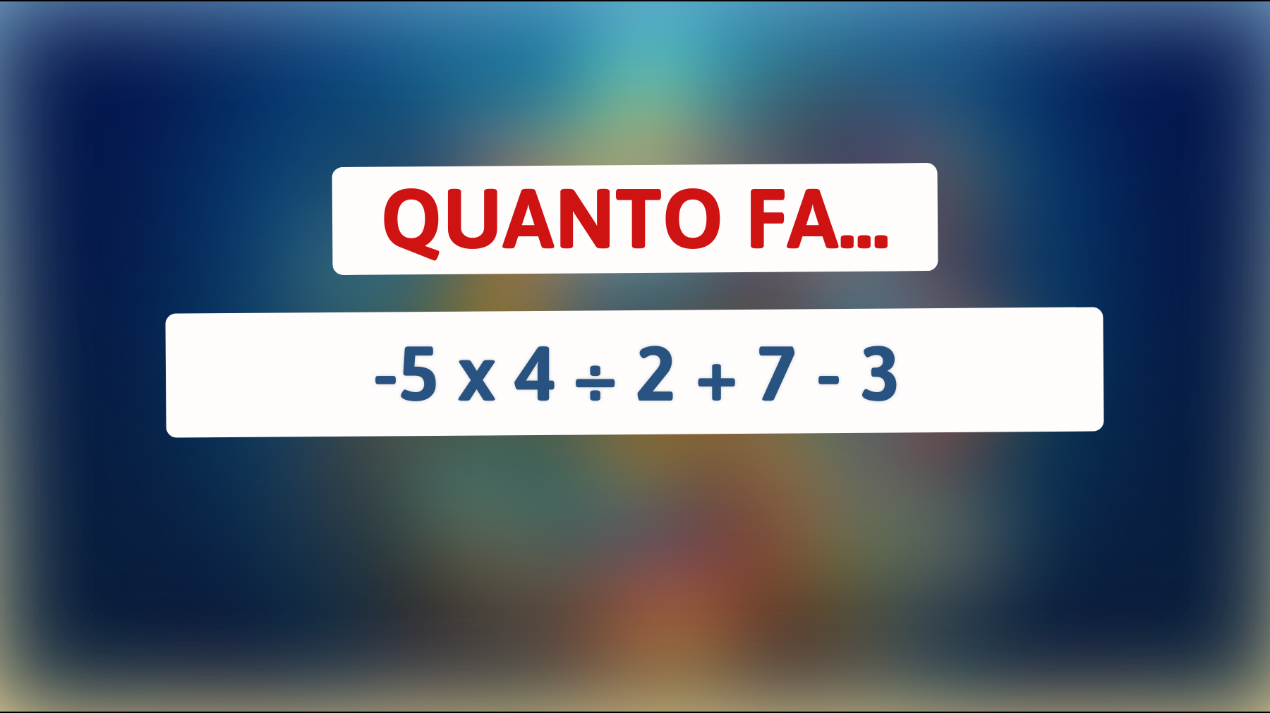 Scopri se sei un vero genio matematico: risolvi questo semplice indovinello che lascia tutti a bocca aperta!"