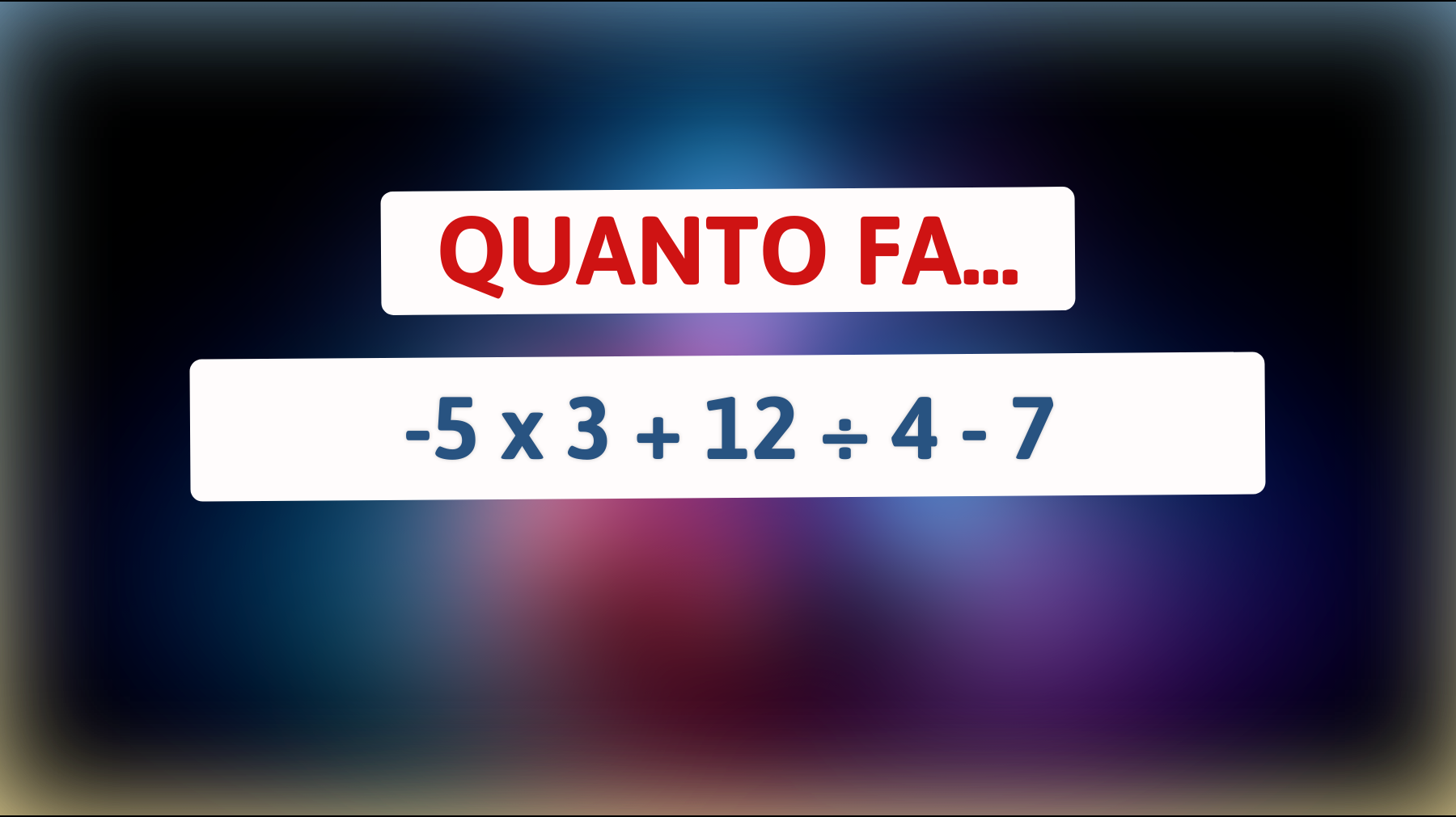 Sfida il tuo cervello: solo un vero genio può risolvere questo semplice ma ingannevole calcolo matematico! Riavrai la vita finalmente risolta?"