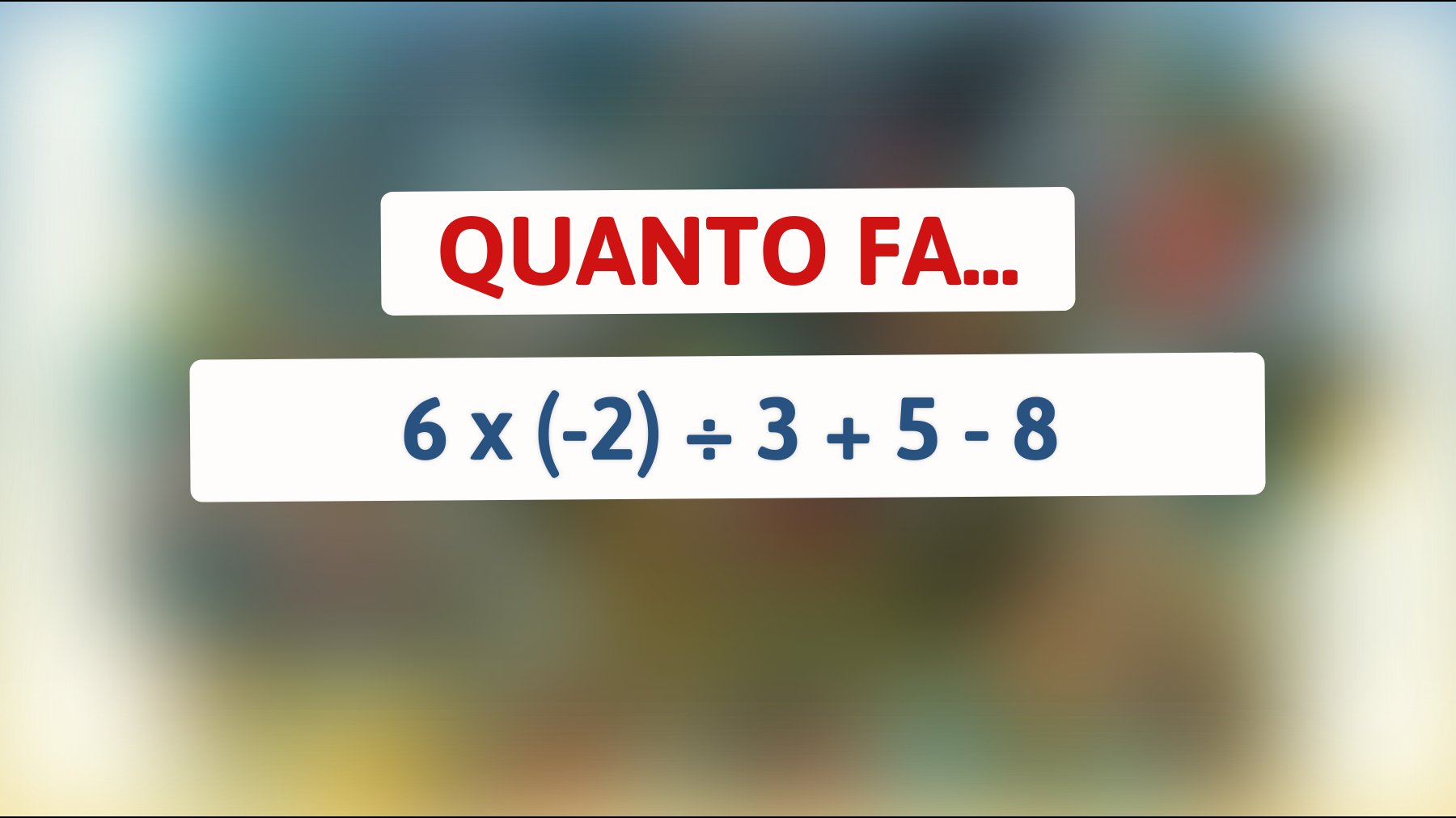 \"Sarai uno tra i pochi a risolverlo? Metti alla prova la tua mente con questo semplice calcolo matematico!\""