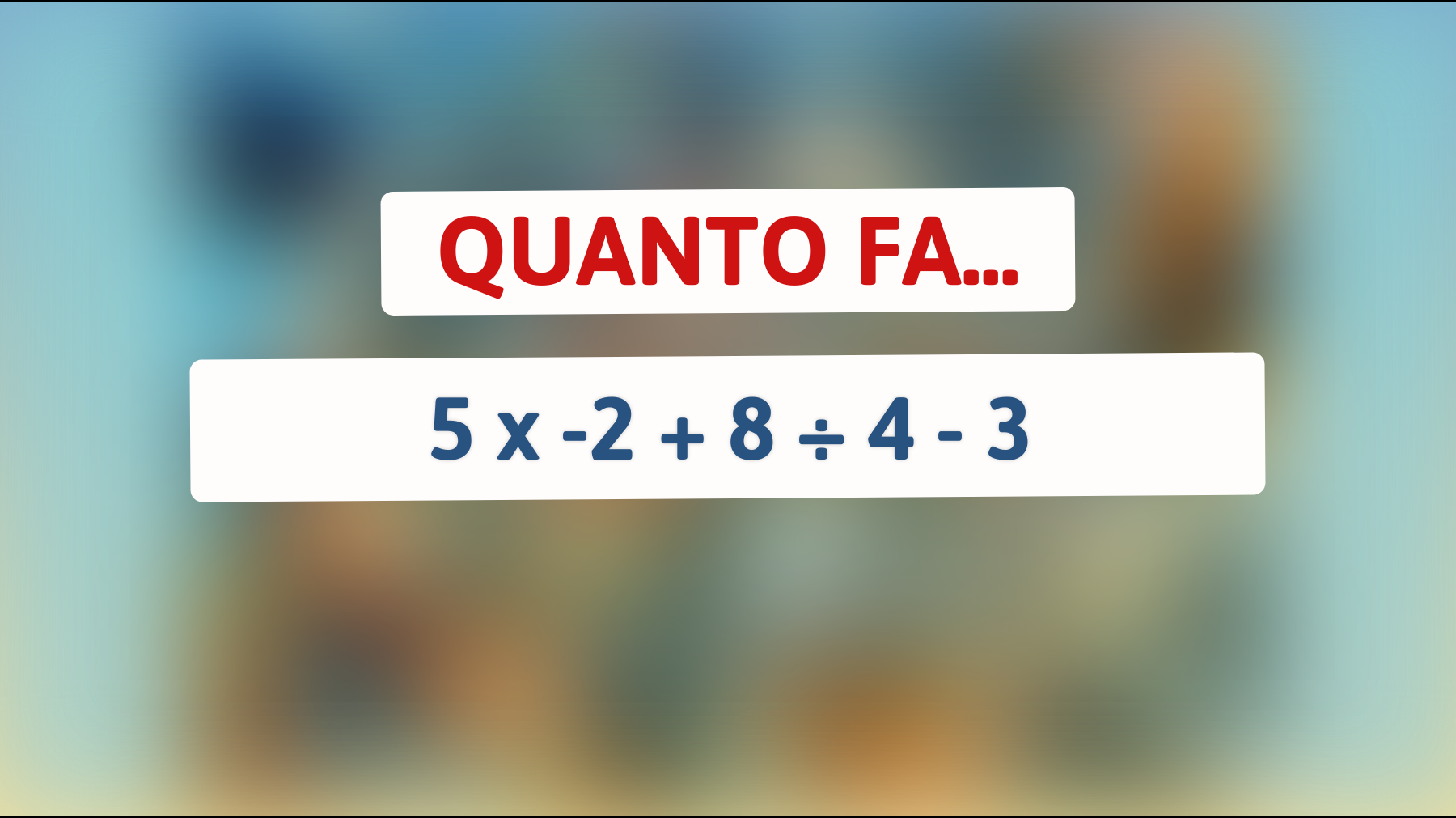 \"Svelato il rompicapo che solo il 1% riesce a risolvere: metti alla prova la tua intelligenza ora!\""