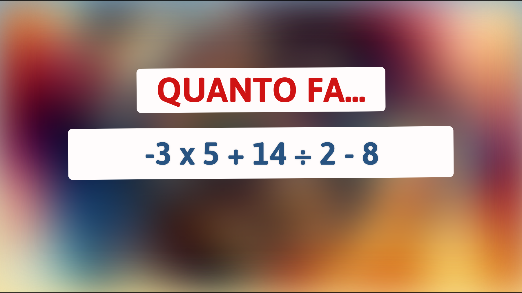 \"Svelato il rompicapo matematico che solo il 2% riesce a risolvere correttamente: metti alla prova la tua intelligenza!\""