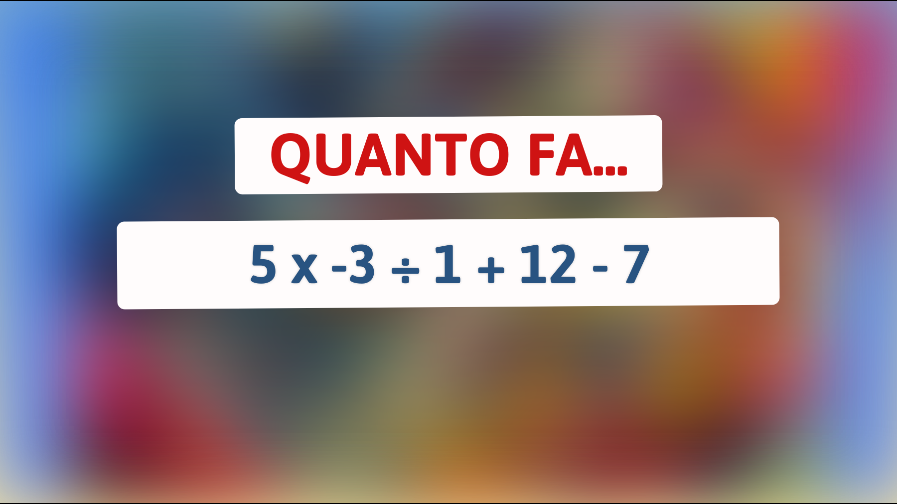 Scopri la risposta più sconvolgente a questo enigma matematico che solo i cervelloni possono risolvere! Sei pronto a mettere alla prova la tua intelligenza?"