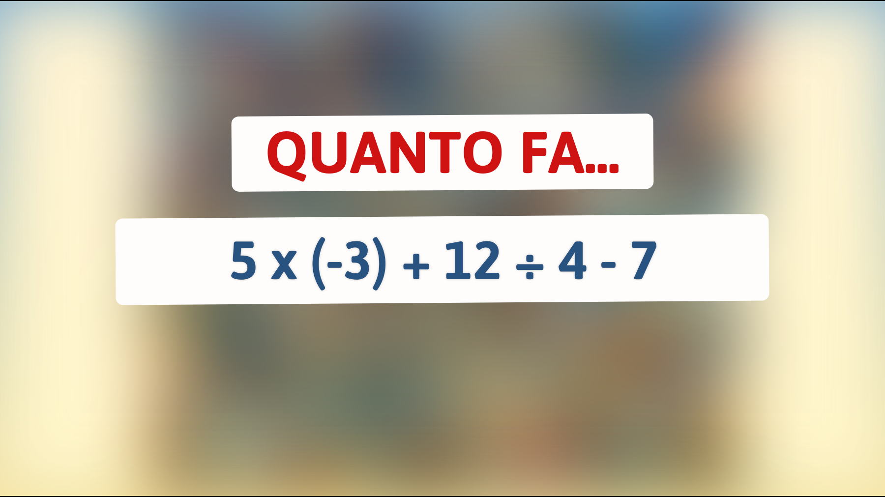 Scopri se sei un genio con questo semplice quiz matematico che manda in tilt il cervello!"